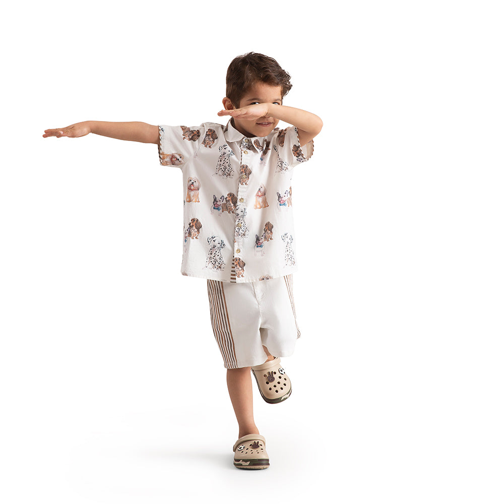 The Baby Trunk Baby Boy Co-ord Set - Dogs Play