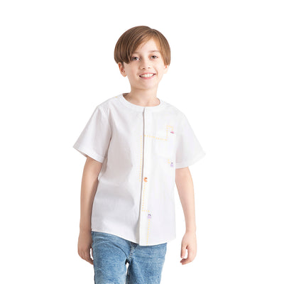 The Baby Trunk Baby Boy Pacman Embroidered Shirt