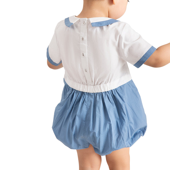 The Baby Trunk Newborn Organic Cotton One-Piece - Dark Blue