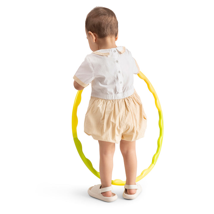 The Baby Trunk Newborn Organic Cotton One-Piece - Beige