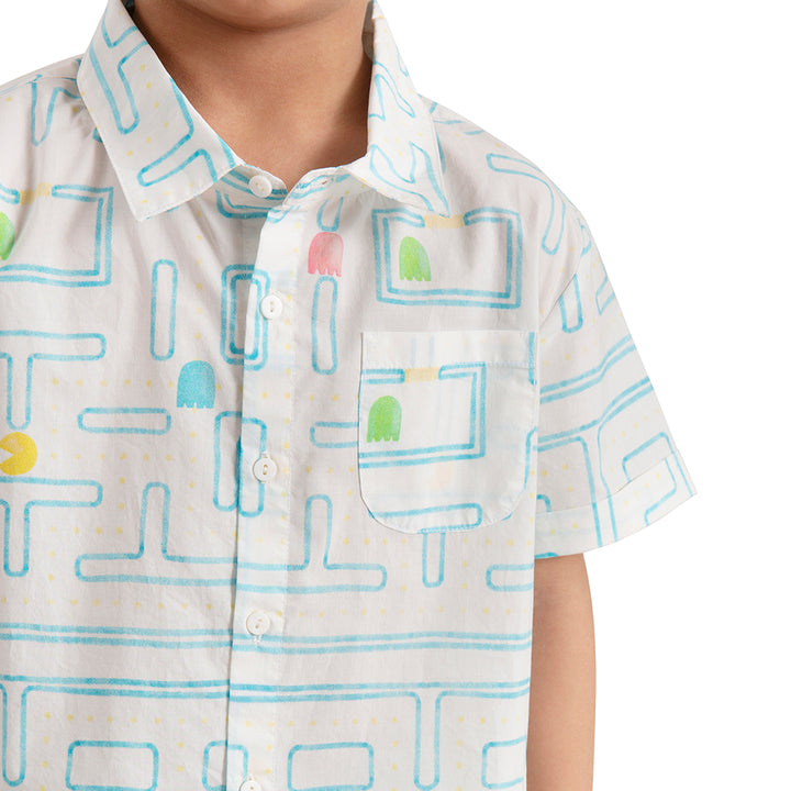 The Baby Trunk Baby Boy Printed Pacman Co-ord Set