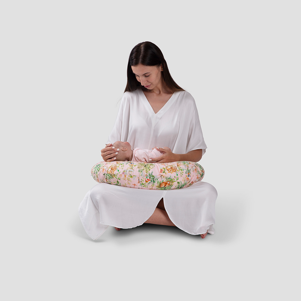 The Baby Trunk Feeding Pillow - Blush Bunny