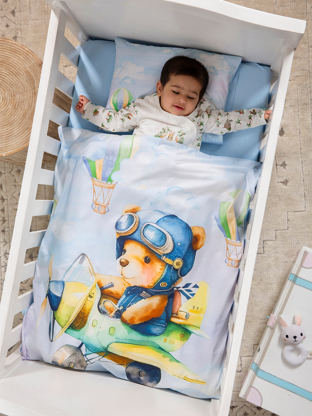 The Baby Trunk Ac Duvet/Comforter & Bedsheet Pillow Set