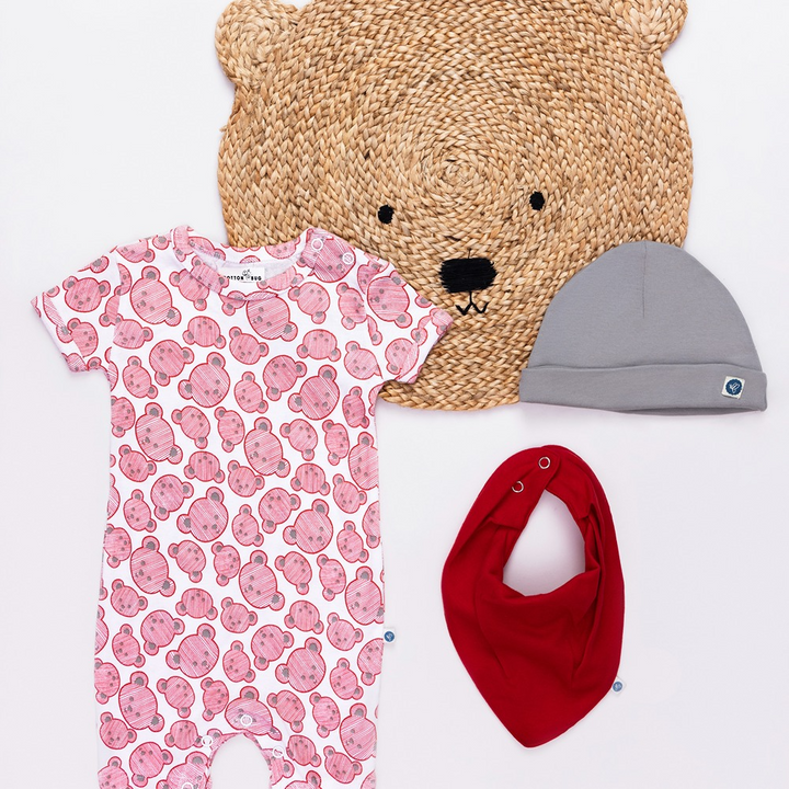 Cotton Bug Romper Suit - Teddy