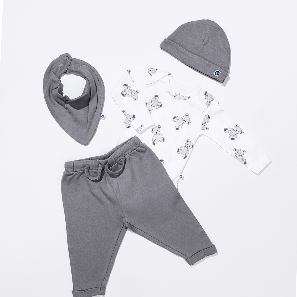 Cotton Bug Bib - Teddy (Pack of 2)