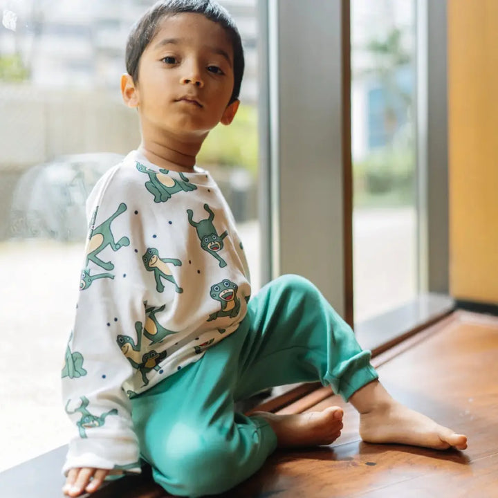 Dulaar Organic Tracksuit Set - Hoppy Froggy
