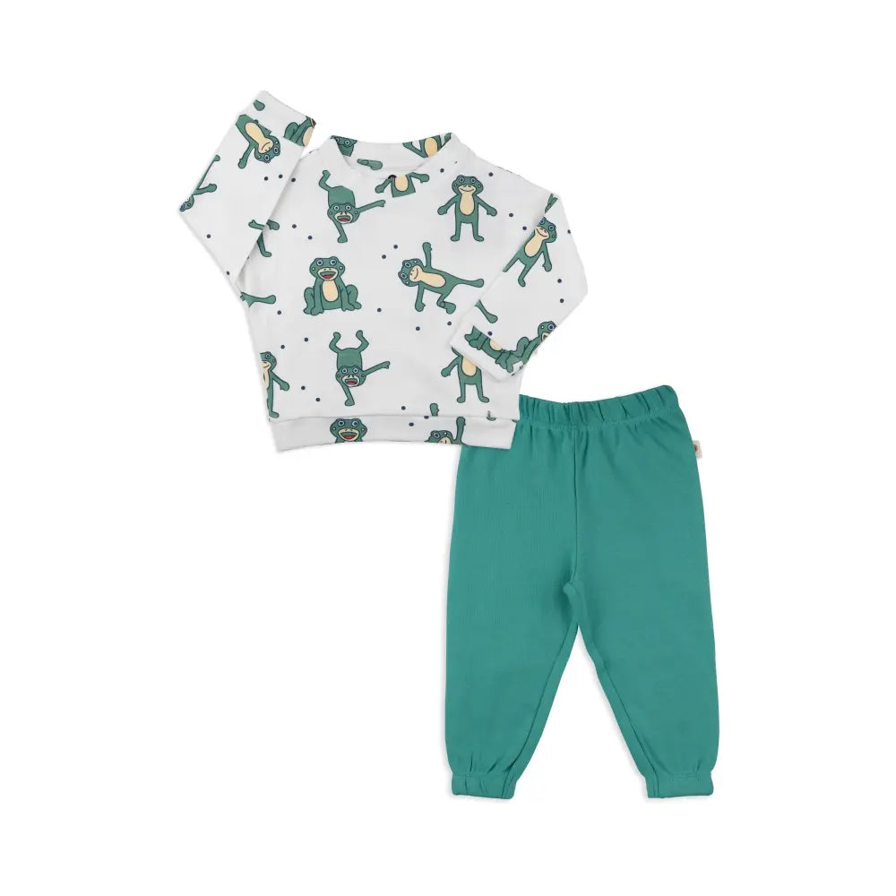 Dulaar Organic Tracksuit Set - Hoppy Froggy