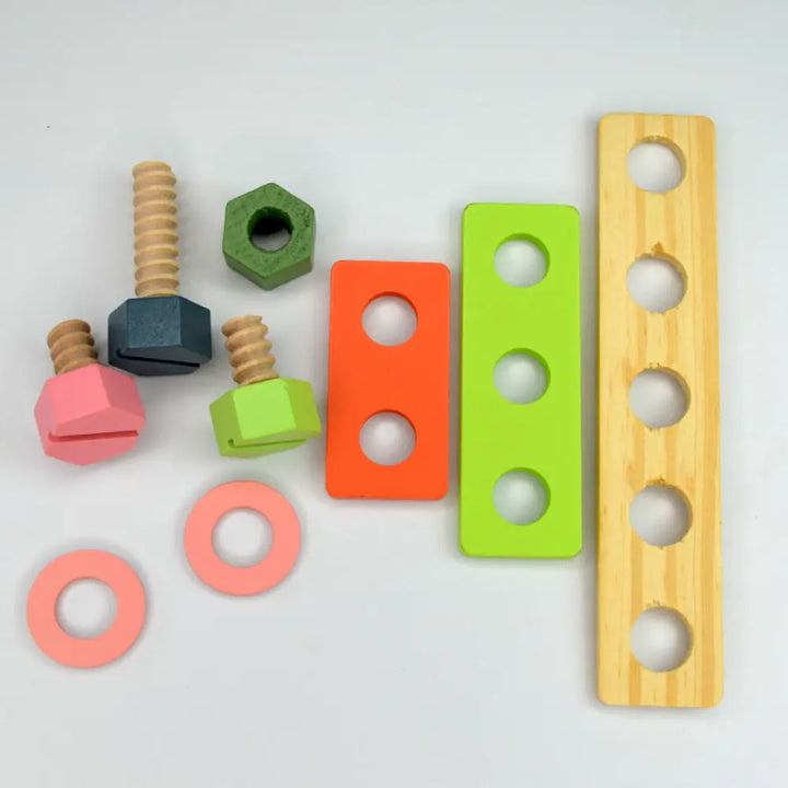Playbox Pretend Play Toy Wooden Tool Kit - 31 pcs
