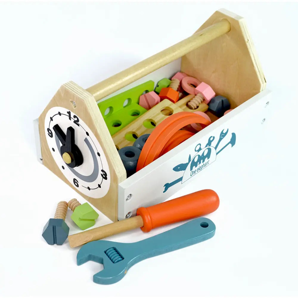 Playbox Pretend Play Toy Wooden Tool Kit - 31 pcs