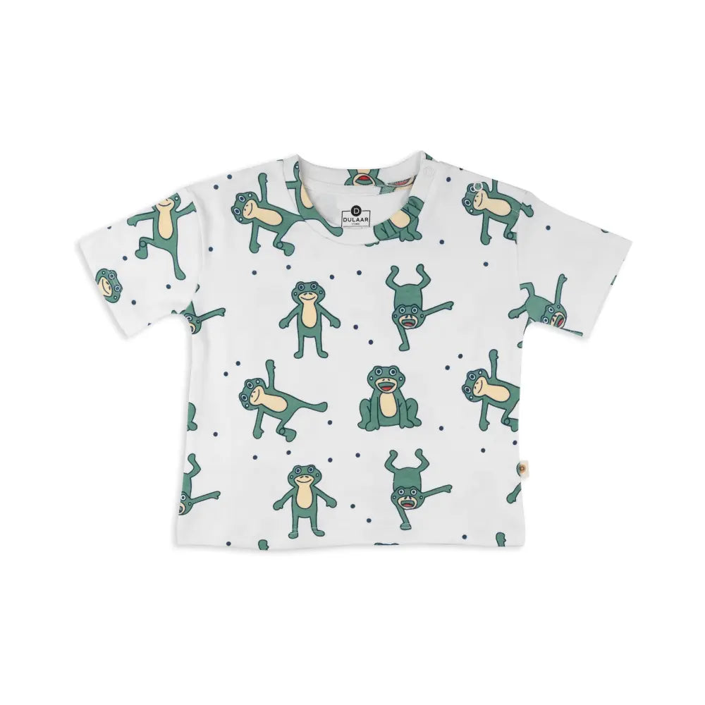 Dulaar Organic Tee &amp; Shorts Co-ord Set - Hoppy Froggy