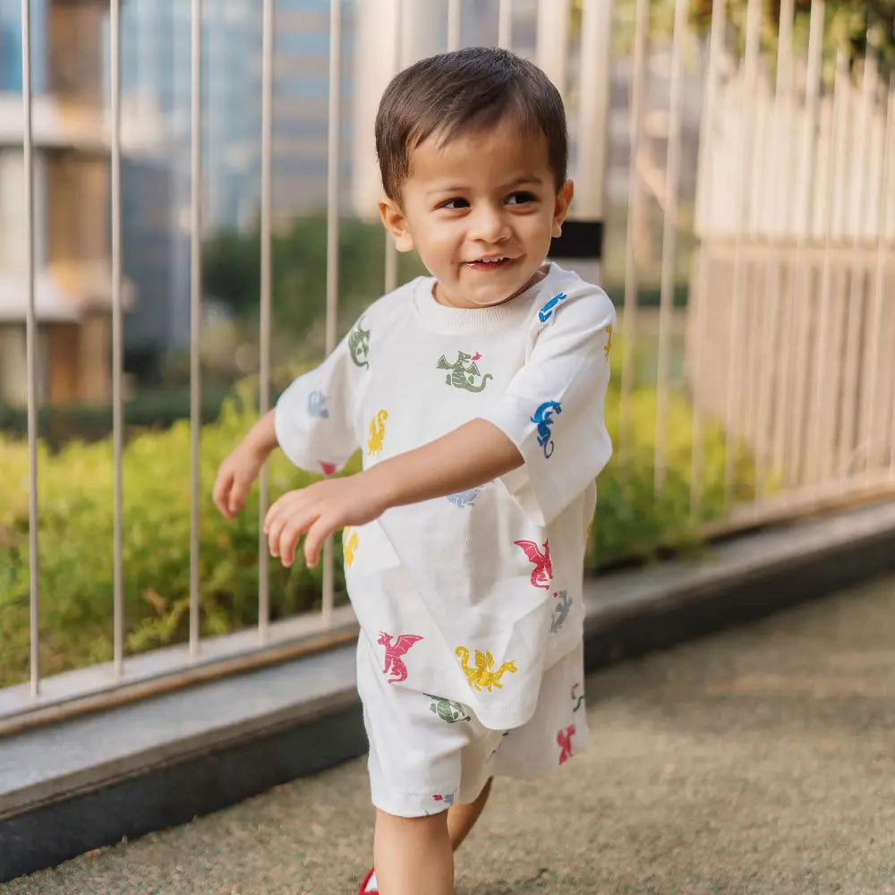 Dulaar Organic Tee &amp; Shorts Co-ord Set