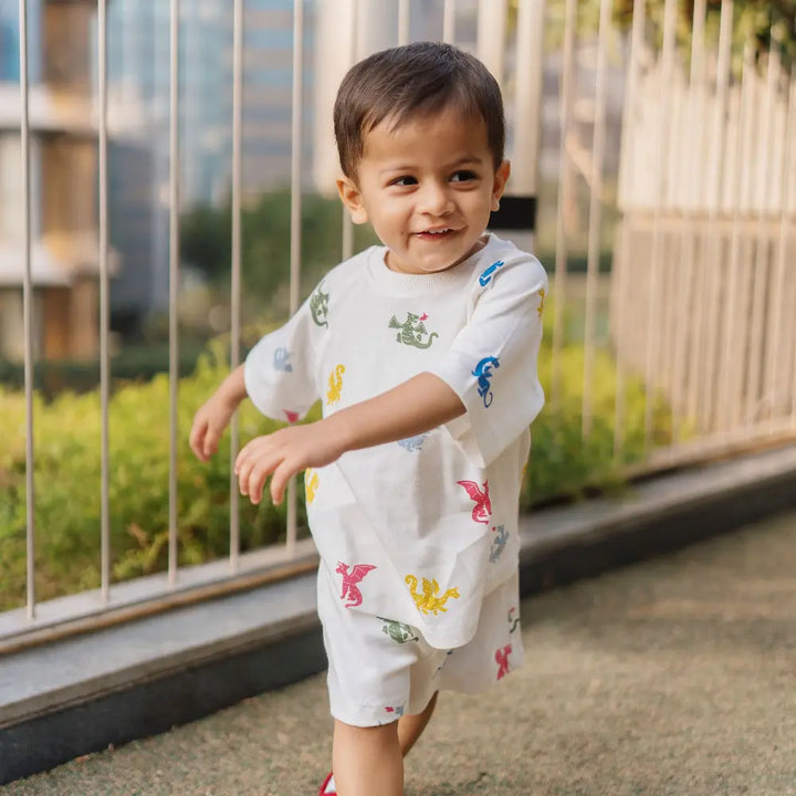 Dulaar Organic Tee &amp; Shorts Co-ord Set