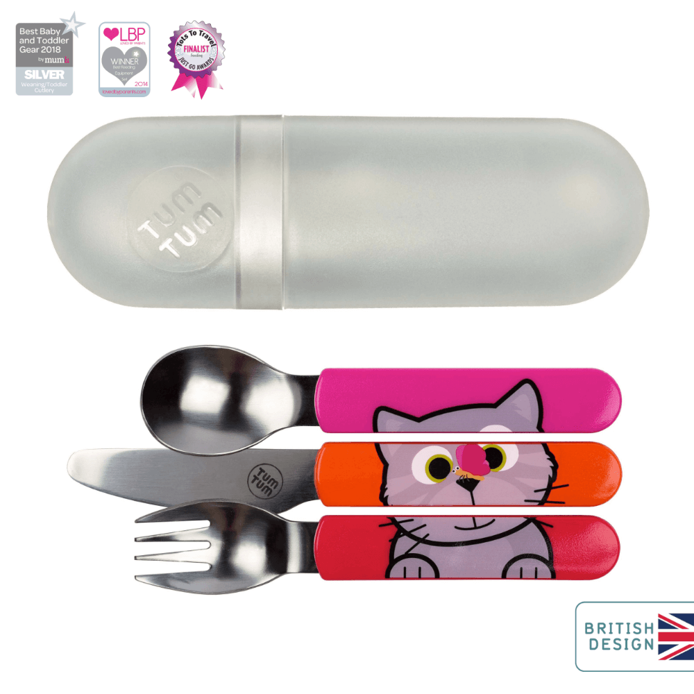 Easy Scoop Children's Cutlery Set with Travel Case