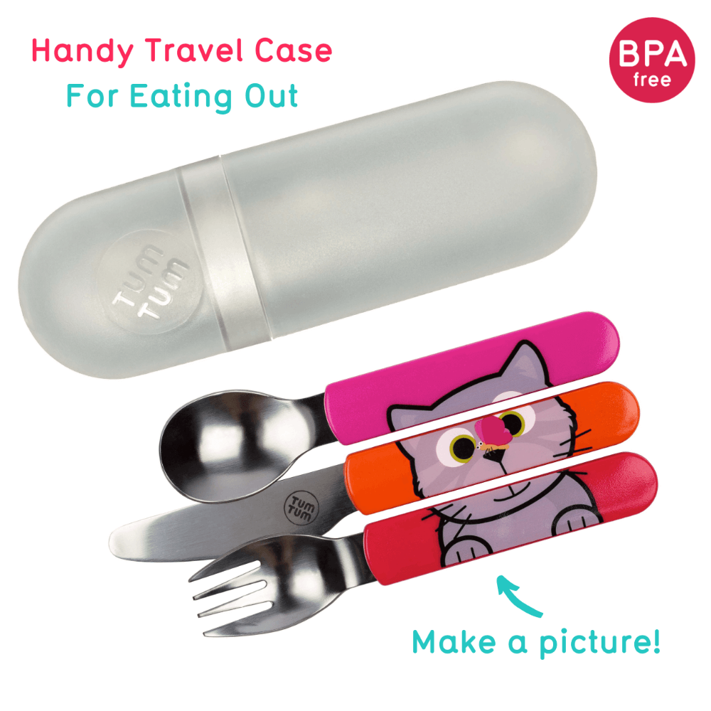 Easy Scoop Children's Cutlery Set with Travel Case