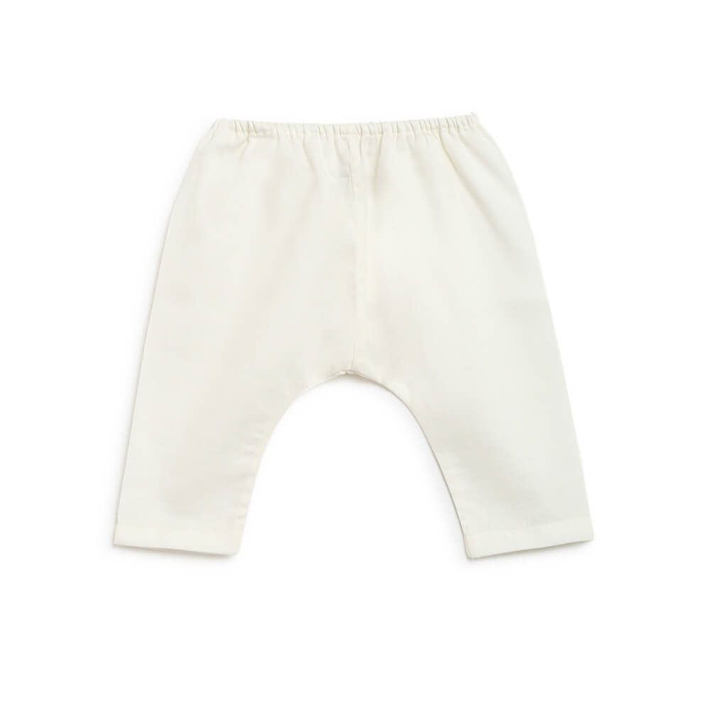 Tiber Taber Newborn Baby Premium Cotton Jhabla Set White Buta- Purple