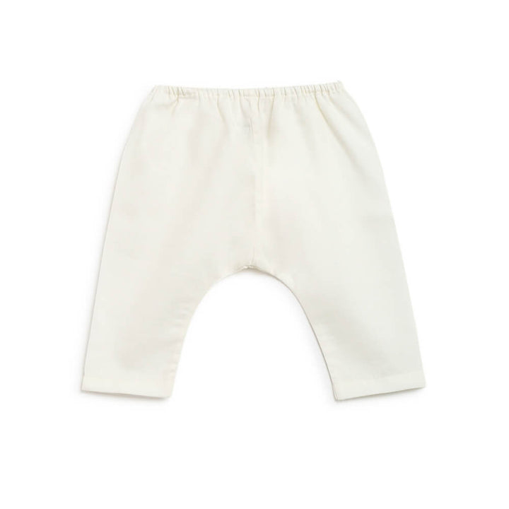Tiber Taber Newborn Baby Premium Cotton Jhabla Set White Buta- Purple