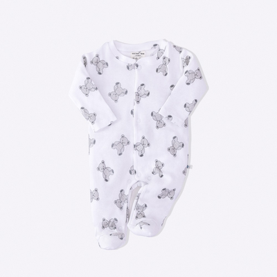 Cotton Bug Pyjama Romper - Teddy
