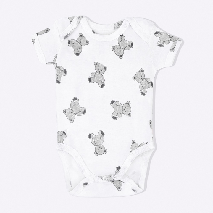 Cotton Bug Half Sleeves Romper Set of 3 - Teddy
