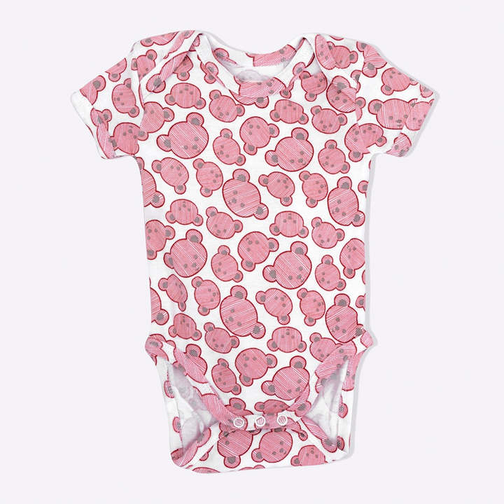 Cotton Bug Half Sleeves Romper Set of 3 - Teddy