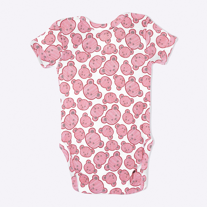 Cotton Bug Half Sleeves Romper Set of 3 - Teddy