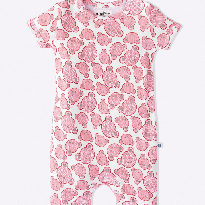 Cotton Bug Romper Suit - Teddy