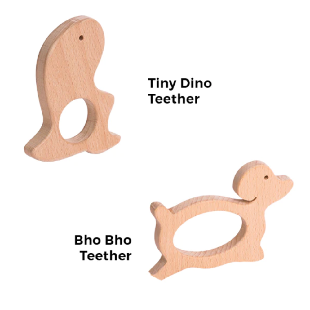 The Play Chapter Tiny Dino &amp; Bho Bho Teether Set