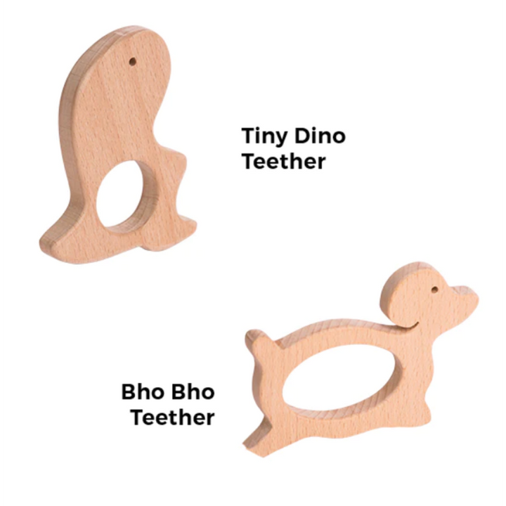 The Play Chapter Tiny Dino &amp; Bho Bho Teether Set