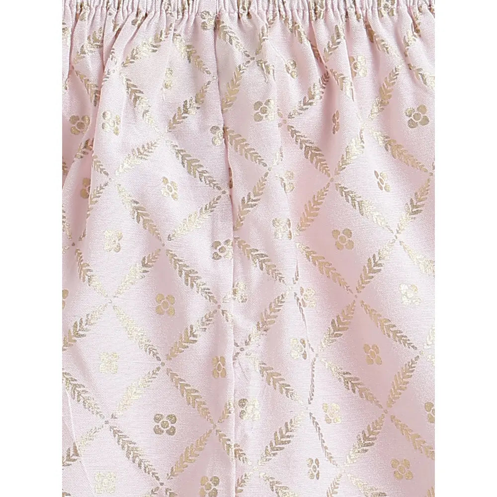Tiber Taber 100% Viscose Woven Full Sleeves Top Set - Pink