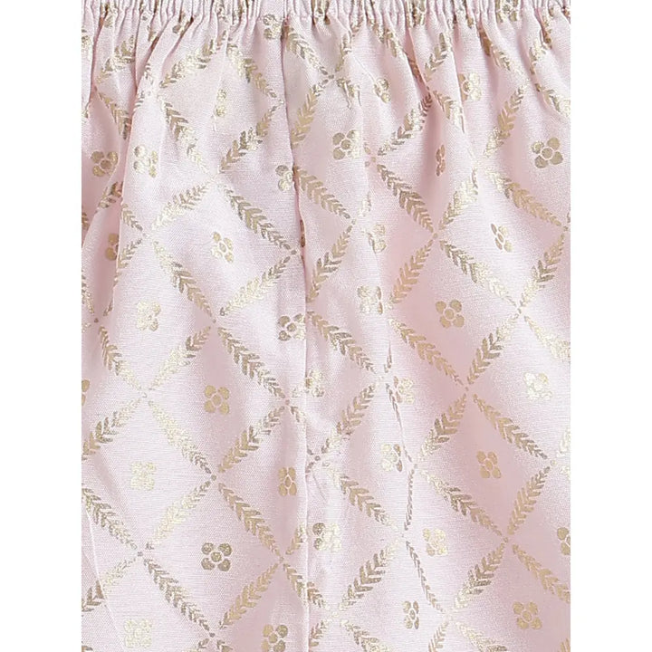 Tiber Taber 100% Viscose Woven Full Sleeves Top Set - Pink