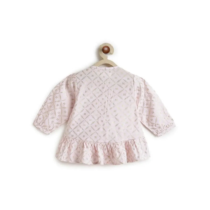 Tiber Taber 100% Viscose Woven Full Sleeves Top Set - Pink