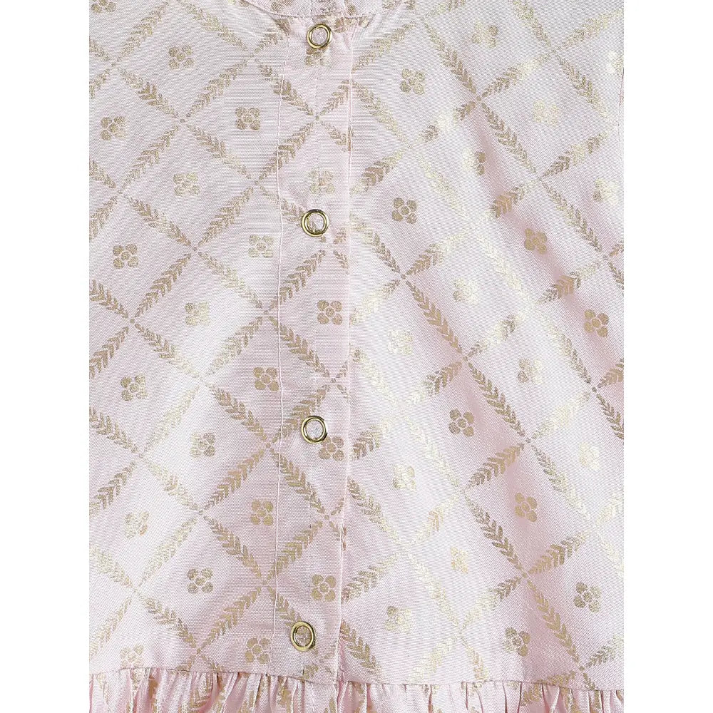 Tiber Taber 100% Viscose Woven Full Sleeves Top Set - Pink