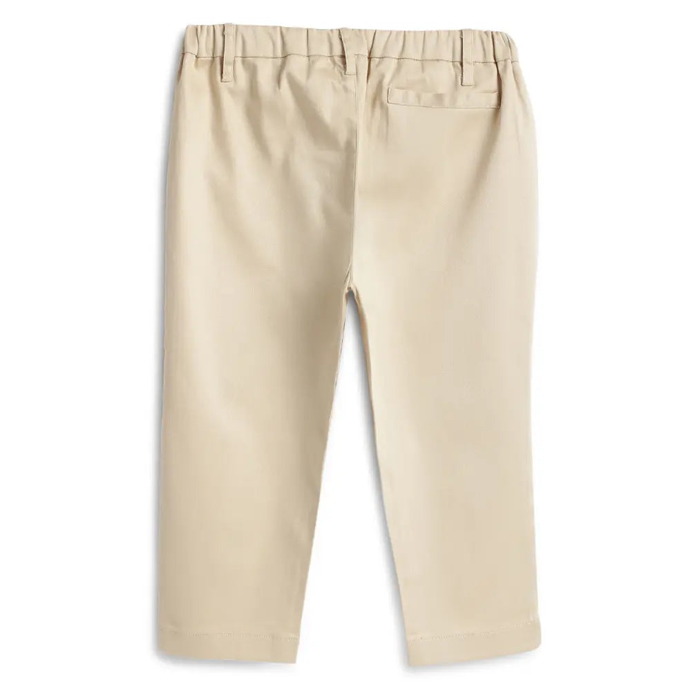 Tiber Taber 100% Cotton Woven Classic Formal Pant - Cream