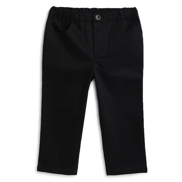 Tiber Taber 100% Cotton Woven Classic Formal Pant - Black