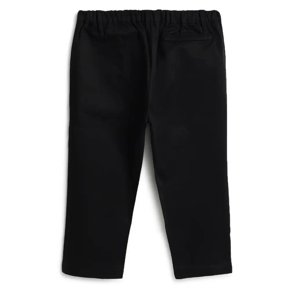 Tiber Taber 100% Cotton Woven Classic Formal Pant - Black