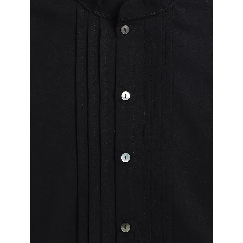 Tiber Taber 100% Cotton Woven Full Sleeves  Shirt - Black