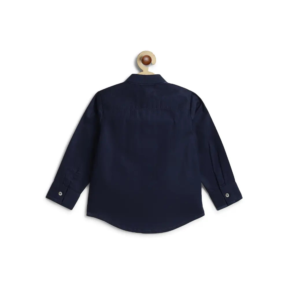 Tiber Taber 100% Cotton Woven Full Sleeves  Shirt - Blue