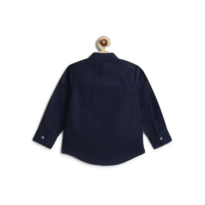 Tiber Taber 100% Cotton Woven Full Sleeves  Shirt - Blue