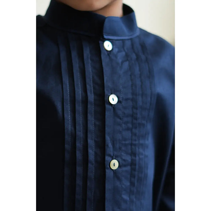 Tiber Taber 100% Cotton Woven Full Sleeves  Shirt - Blue