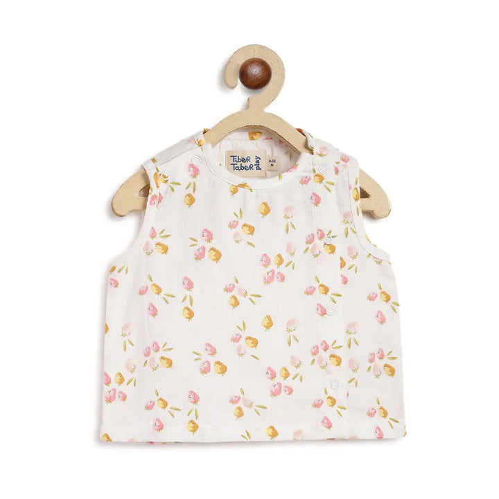 Tiber Taber Soft 100% Cotton Jhabla Set - Pink