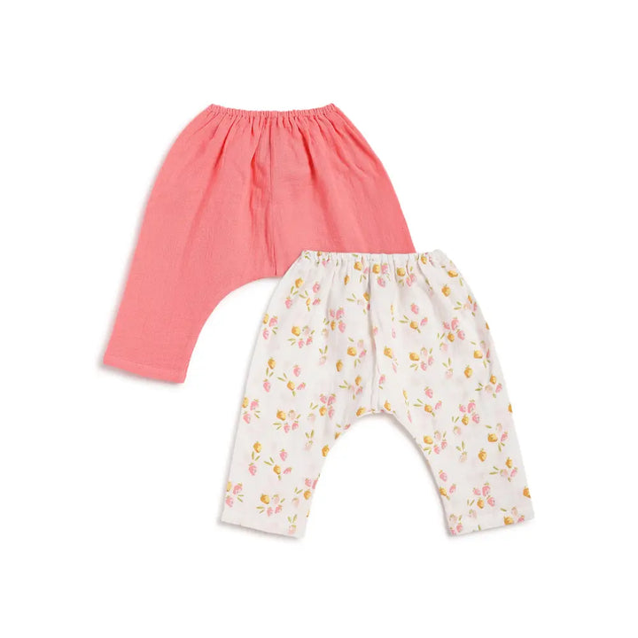 Tiber Taber Soft 100% Cotton Jhabla Set - Pink