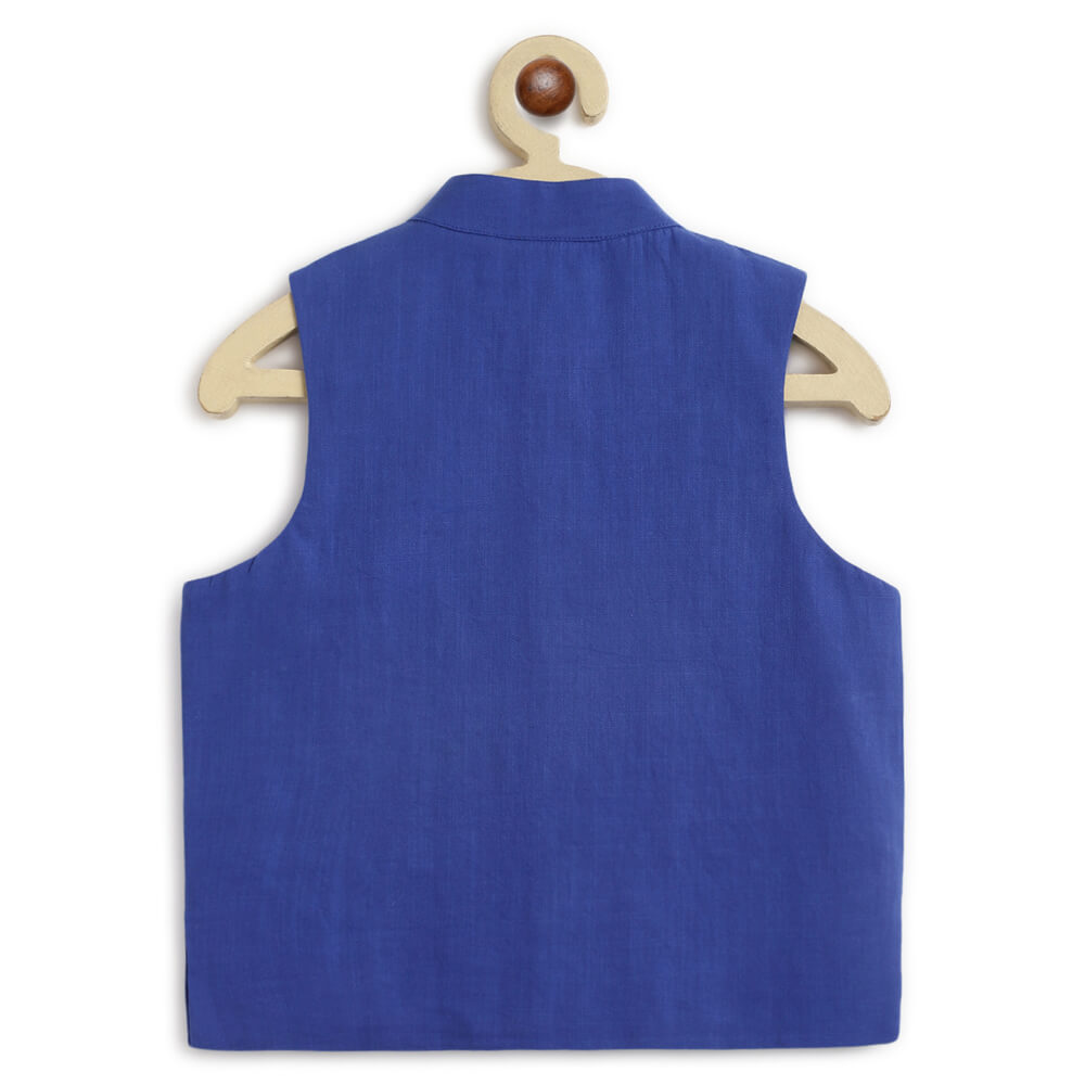 Tiber Taber Boy Elephant Bundi Jacket - Blue