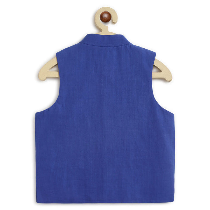Tiber Taber Boy Elephant Bundi Jacket - Blue