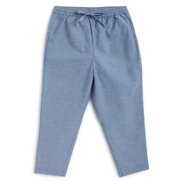 Tiber Taber Boy Elephant Kurta Pyjama Set - Cream