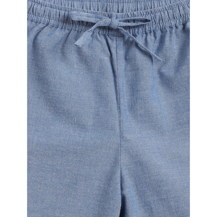 Tiber Taber Boy Elephant Kurta Pyjama Set - Cream