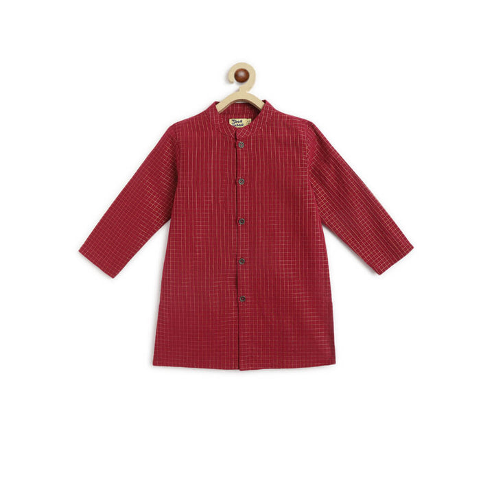 Tiber Taber Boy Jacquard Multi 3 Pc Bundi Set - Maroon