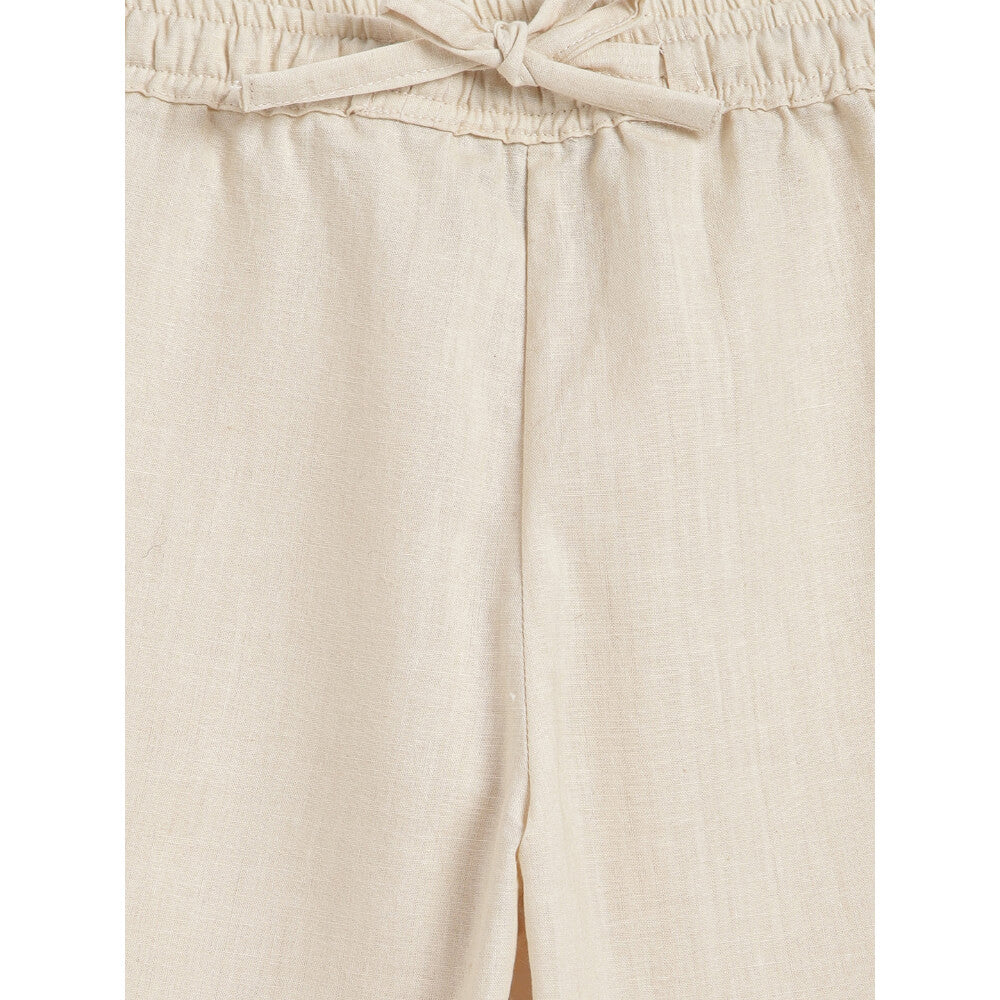 Tiber Taber Boy Vanilla Sky Kurta Pyjama Set-Cream