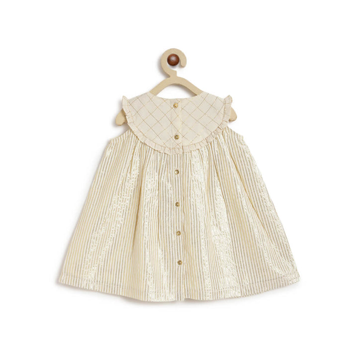 Tiber Taber Girl Summer Shimmer Dress-Cream