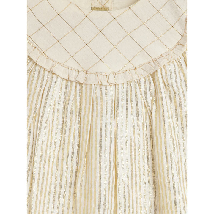 Tiber Taber Girl Summer Shimmer Dress-Cream