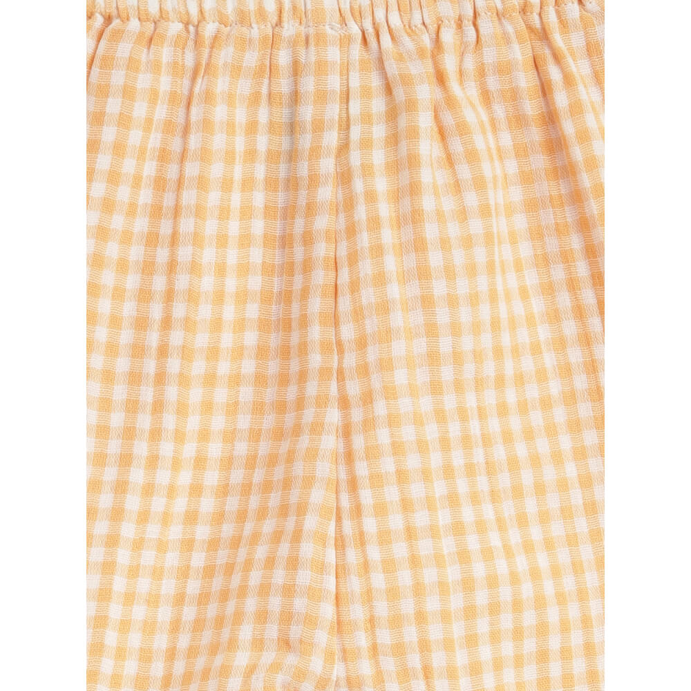 Tiber Taber Unisex Check Mate Jhabla Set-Orange