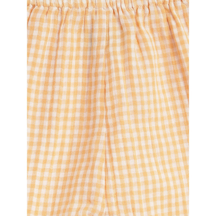 Tiber Taber Unisex Check Mate Jhabla Set-Orange